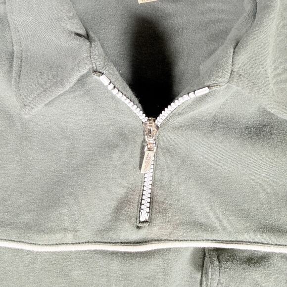 Vtg Levi's 1/4 Zip Short-Sleeve Polo Shirt Men's Size M Green 90s Retro Sporty - Picture 4 of 8